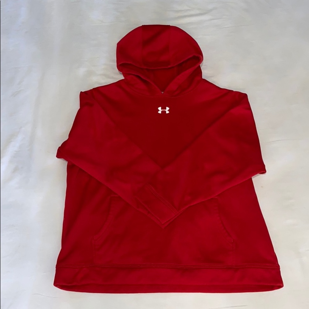 Red Under Armour hoodie
